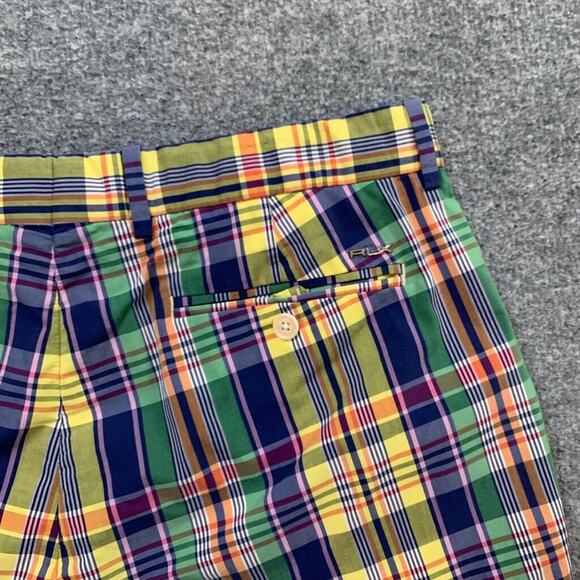 RLX Ralph Lauren Shorts Mens 32 Cotton Blend Colorful Plaid Chino Golf - Picture 8 of 12
